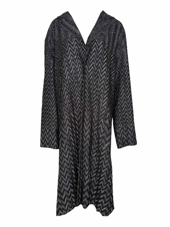 Missoni Metallic Chevron Pattern Size 48 Coat