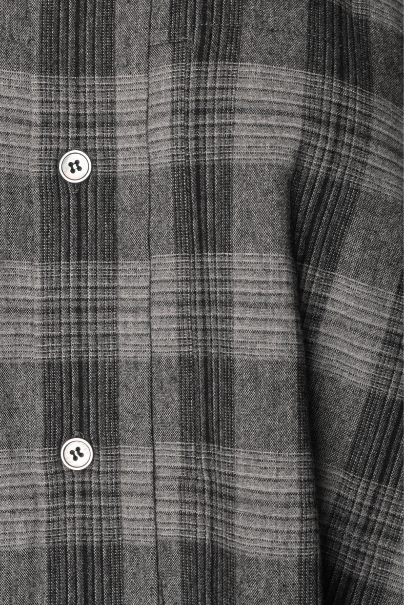 Wooyoungmi Size 46 Men's Plaid Oversize Shirt Long Sleeve