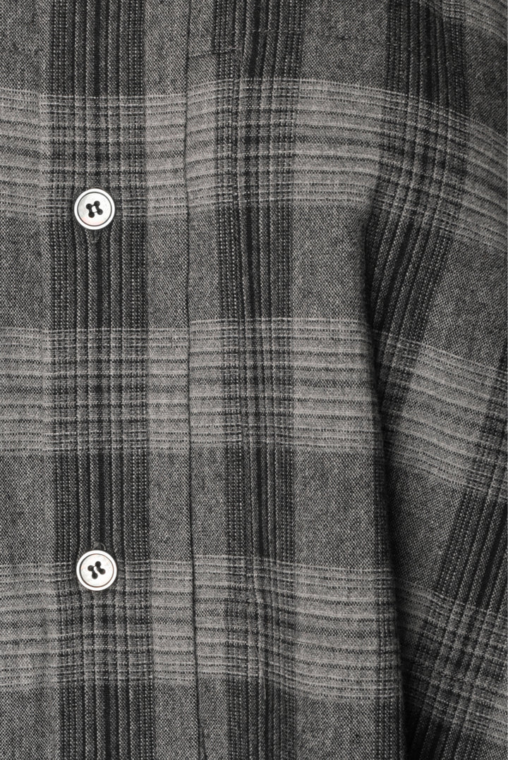 Wooyoungmi Size 46 Men's Plaid Oversize Shirt Long Sleeve