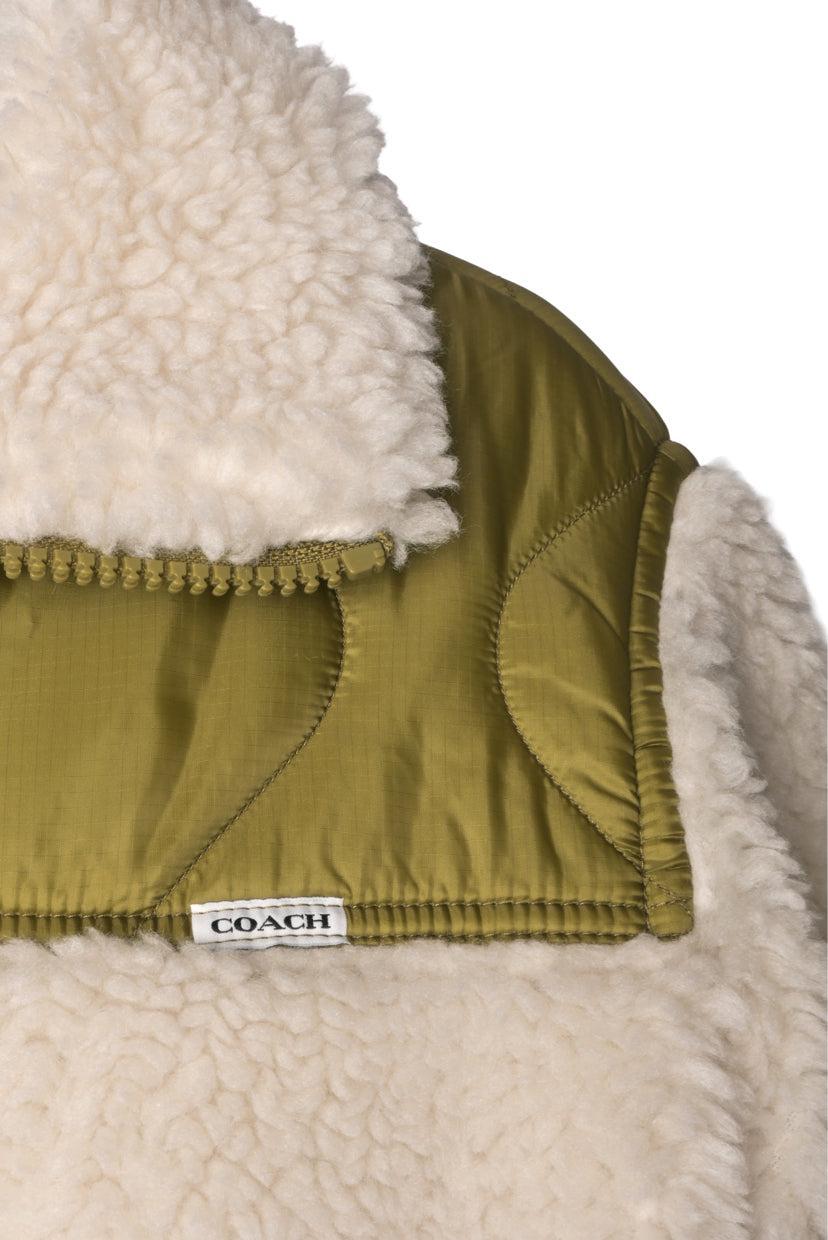 Coach Size M Sherpa Zip Up Jacket