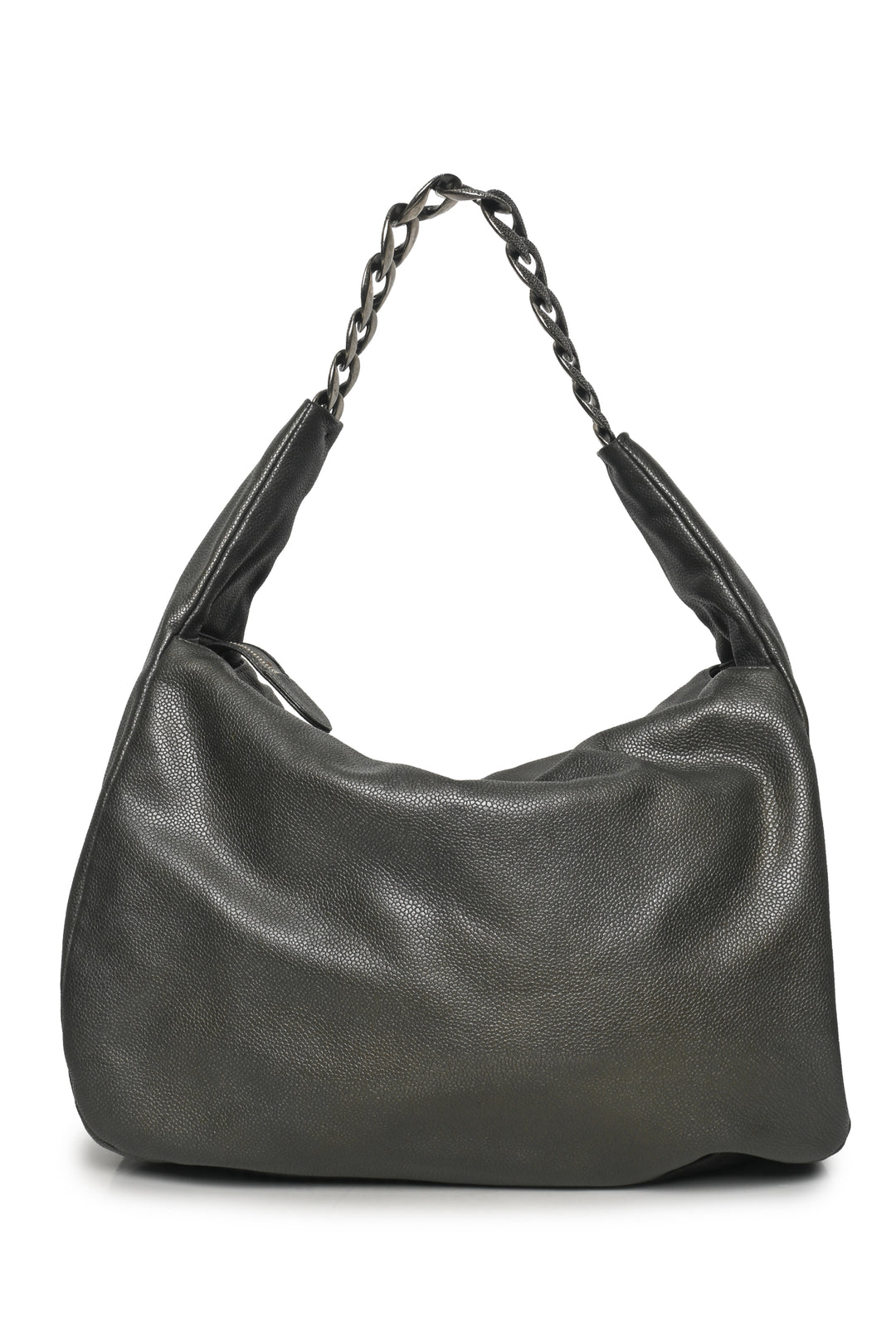 Chanel 2009-2010 Pewter Glazed Caviar Leather 31 Hobo