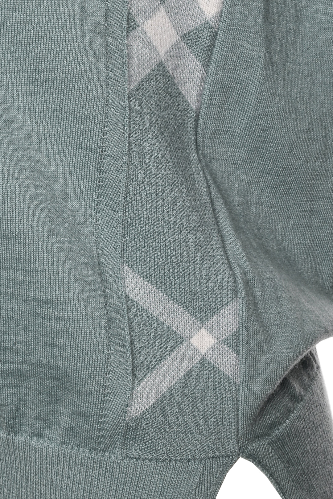Burberry Size L Side Check Merino Wool Sweater
