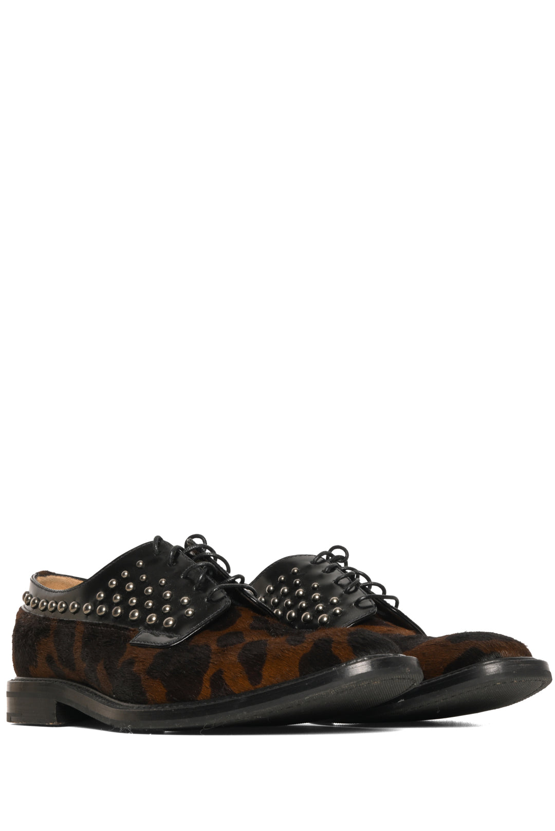 Church's Size 7 Leopard Studded Derby Loafers
