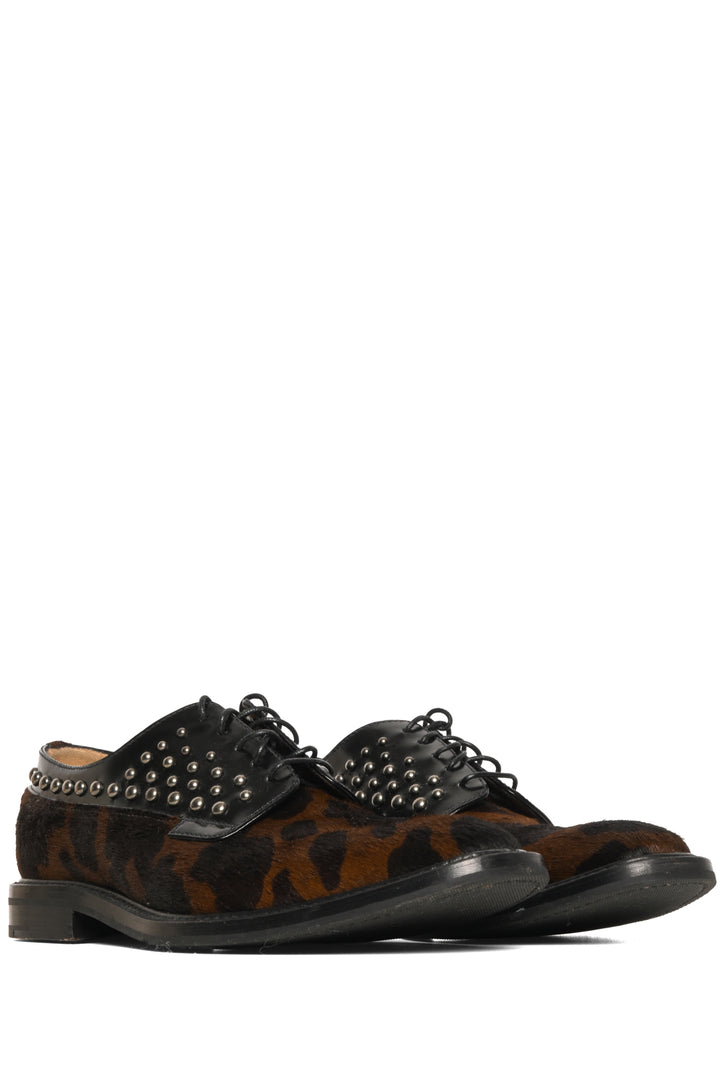 Church's Size 7 Leopard Studded Derby Loafers