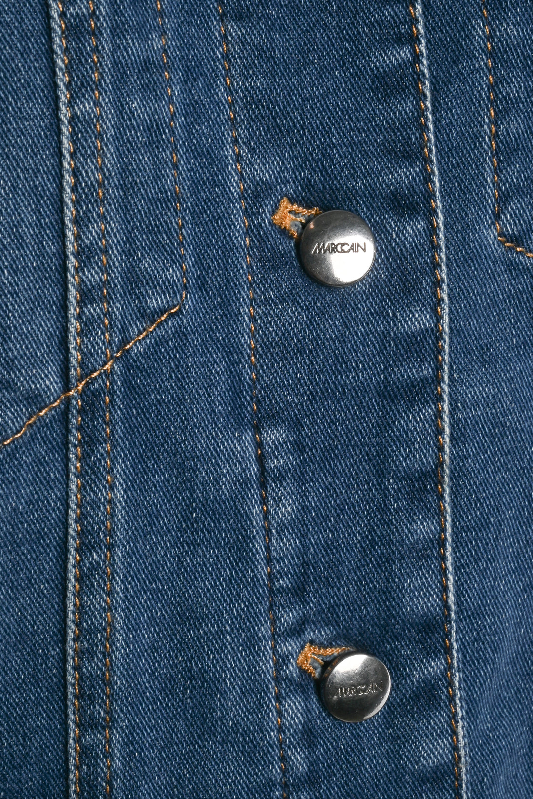 Marccain Size 2 Leopard Stud Embellished Denim Jacket