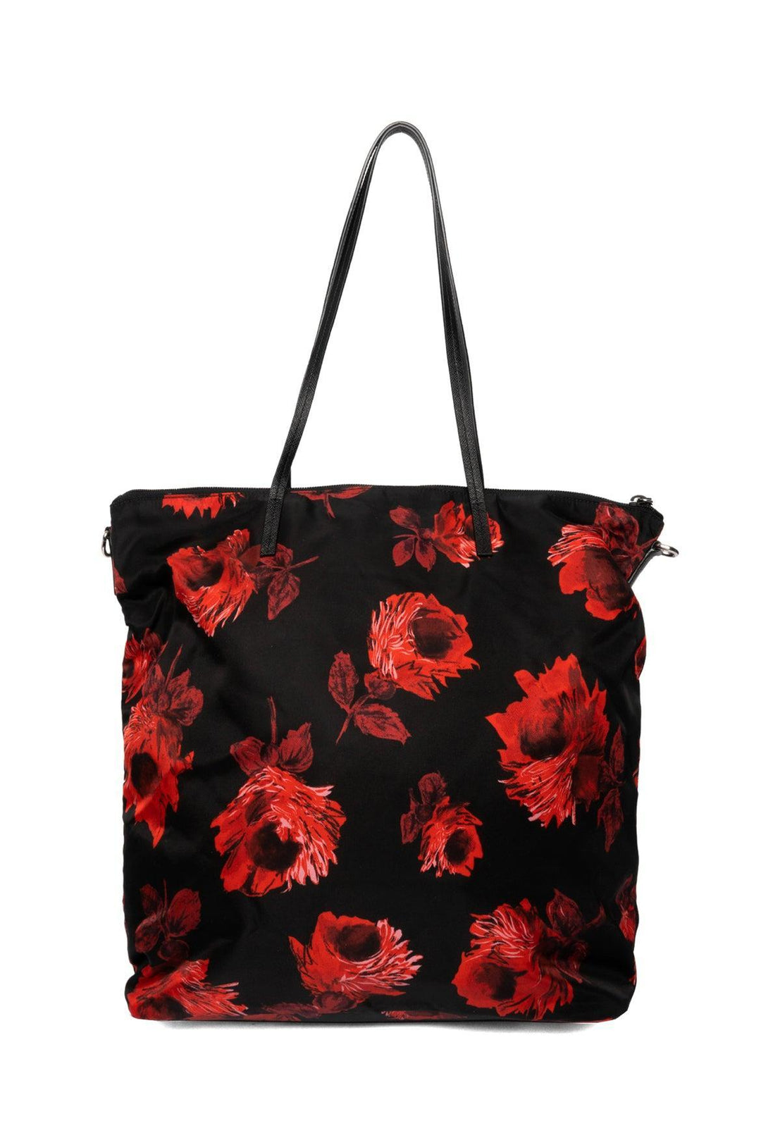 Prada Tessuto Nylon Saffiano Floral Print Tote