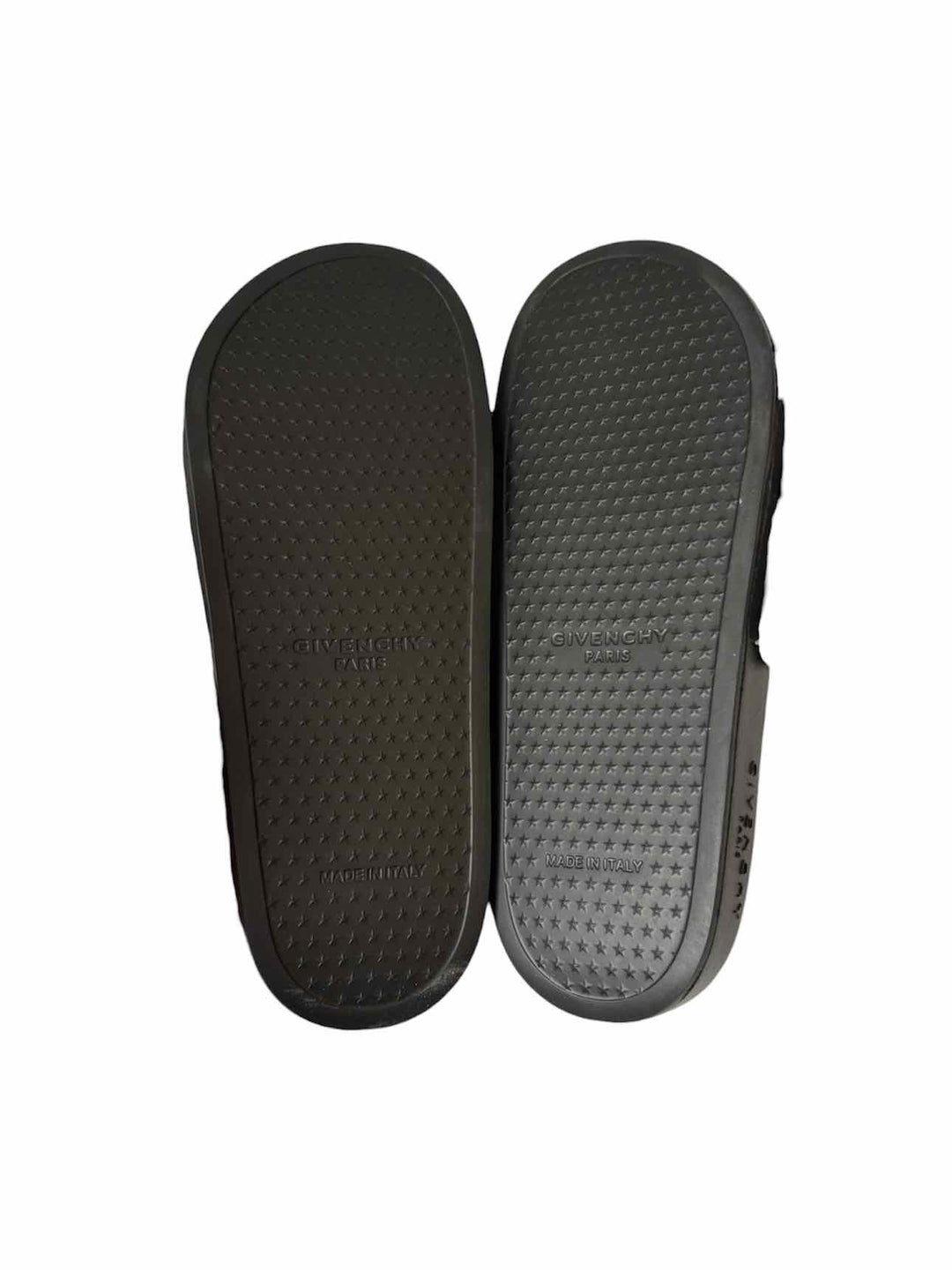 Givenchy Size 9 Logo Print Shearling Slides Sandals