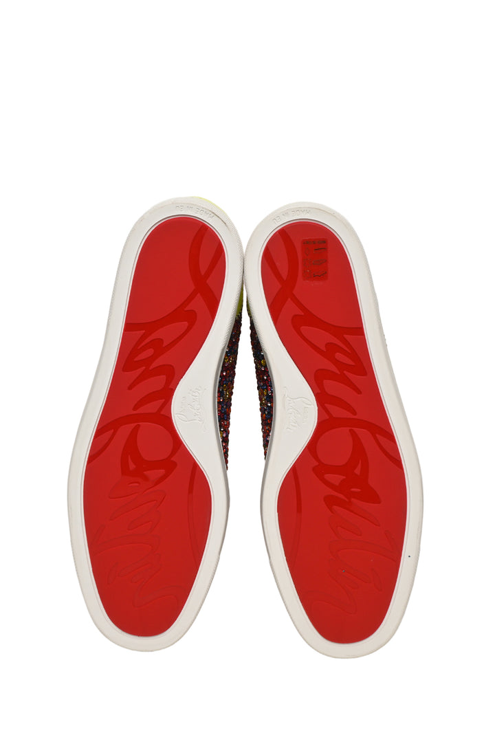 Christian Louboutin Size 41.5 Men's Crystal Embellished Orlato Sneakers