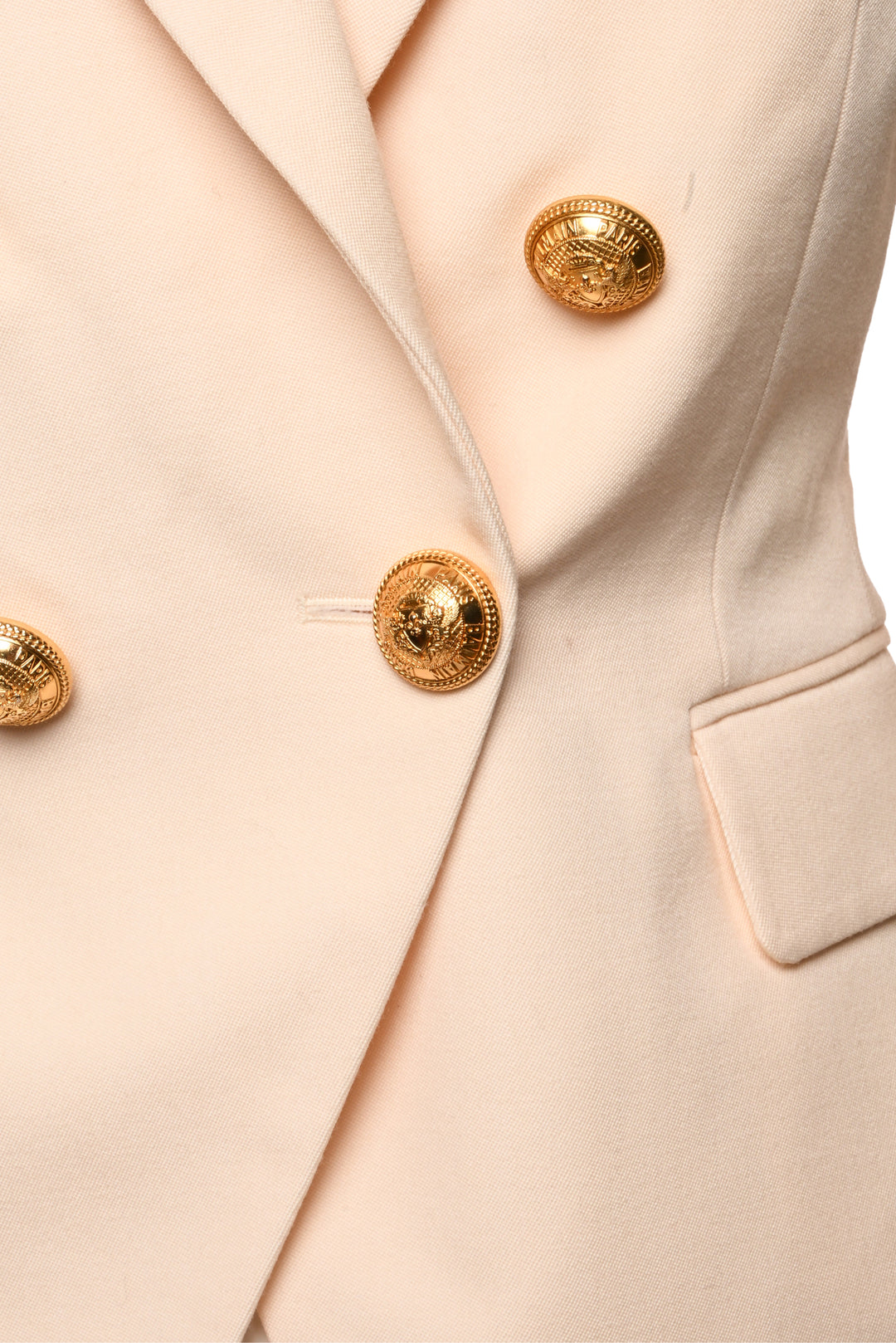 Balmain Size 36 Double Breasted Wool Blazer