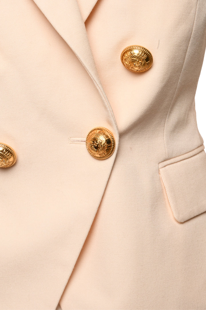 Balmain Size 36 Double Breasted Wool Blazer