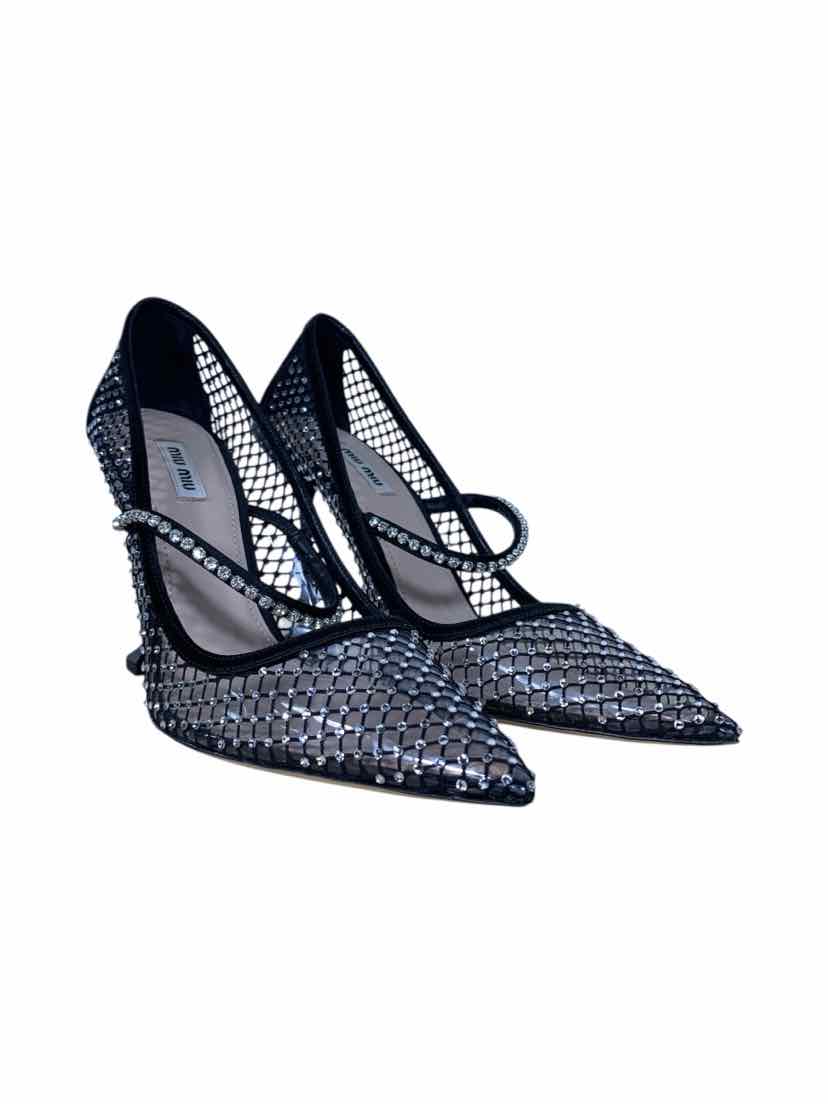 Miu Miu Crystal-embellished Size 40 Pumps