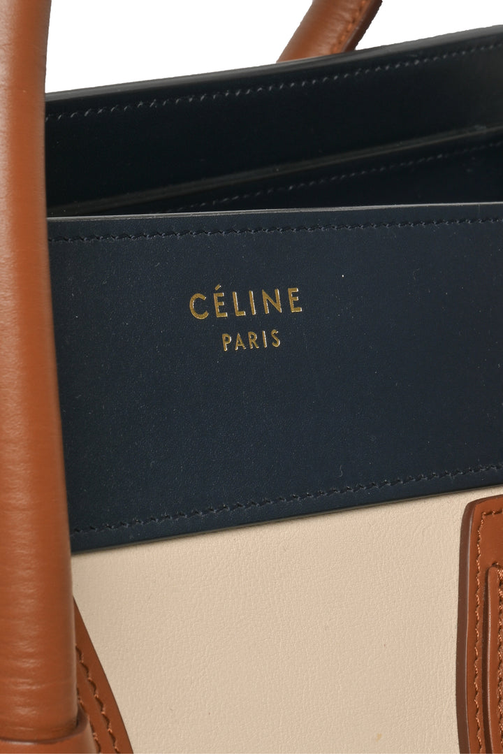 Celine 2015 Tricolour Mini Luggage Tote