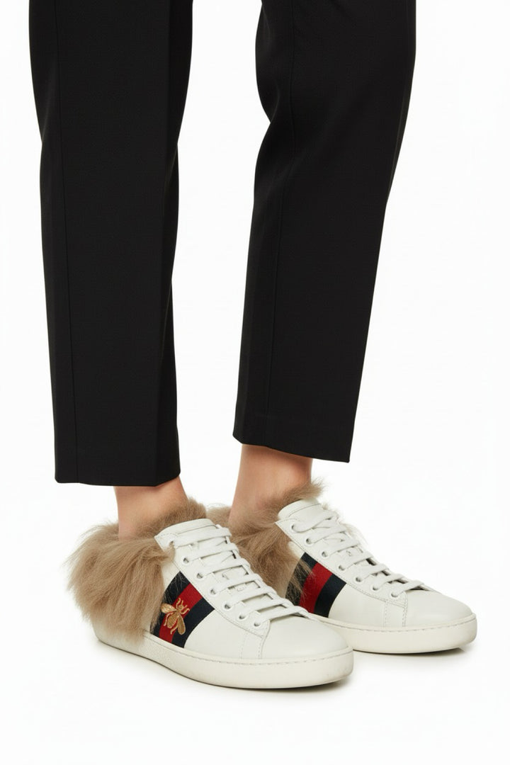 Gucci Size 35 Ace Fur Sneaker