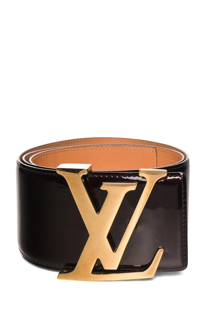 Louis Vuitton Size 34 LV Buckle Wide Patent Leather Belt