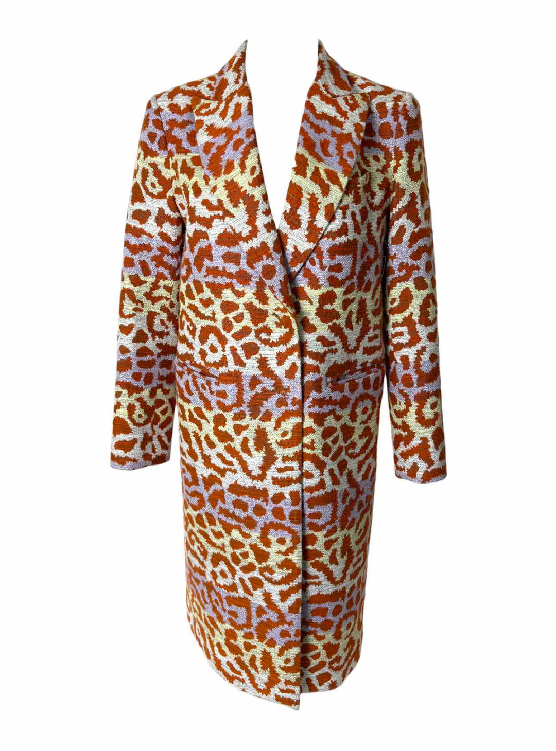 Smythe Metallic Animal Print Tweed Size 8 Coat