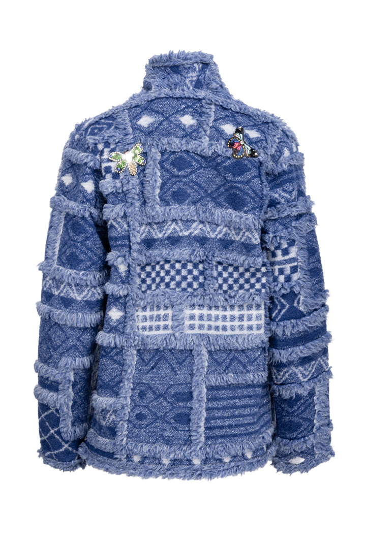 Johnny Was Size XS Embellished Butterfly Patchwork Jacket