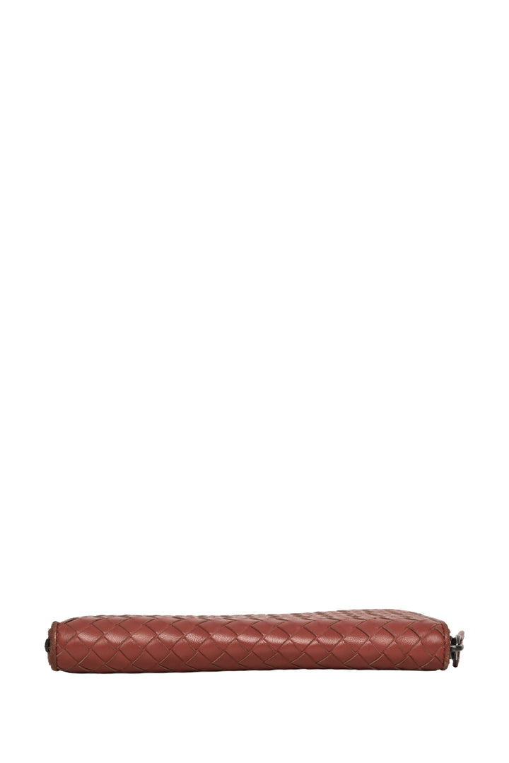 Bottega Veneta Continental Zip Intrecciato Wallet