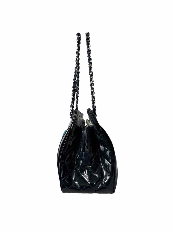 Chanel Patent Leather Logo Lipstick Purse