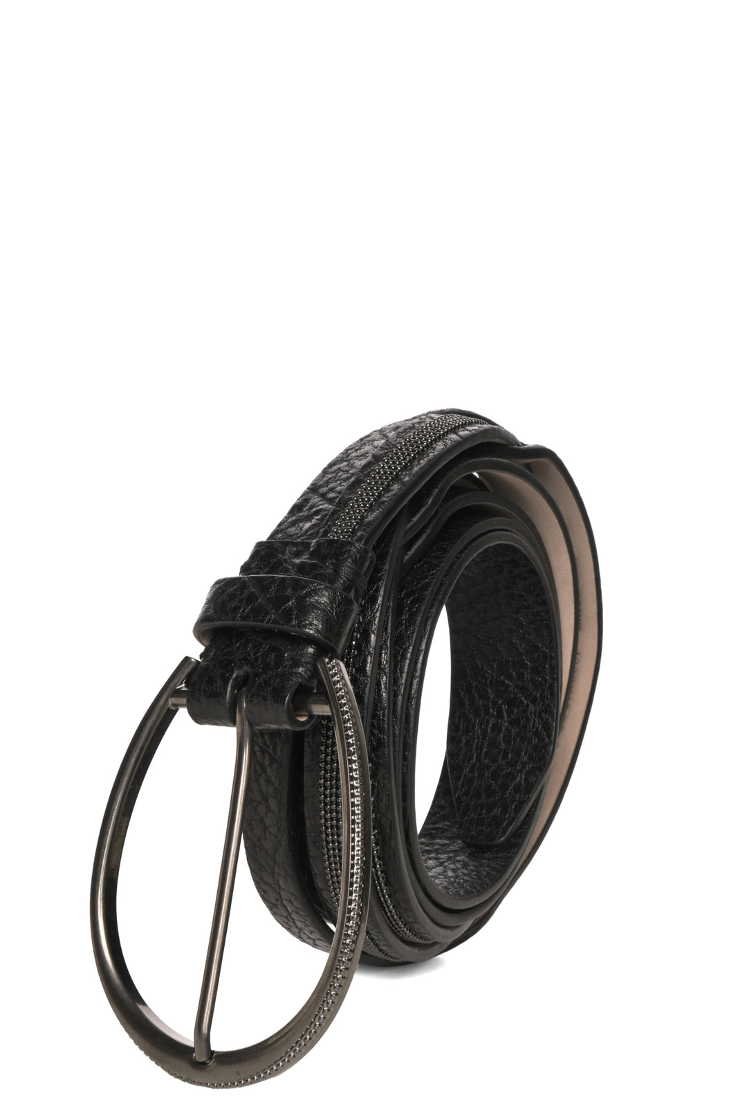 Brunello Cucinelli Size M Monili Trim Braided Leather Belt