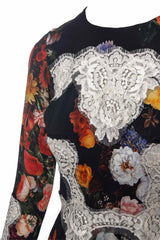 Dolce & Gabbana Size 42 Floral Lace Dress