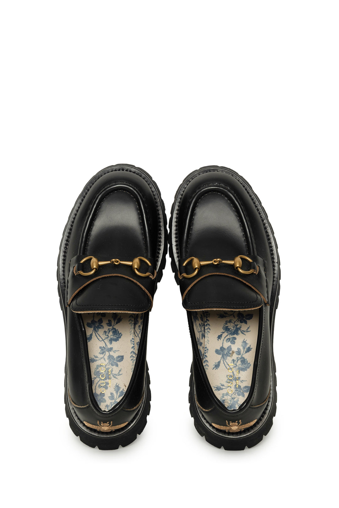 Gucci Size 40.5 Horsebit Lug Sole Loafers