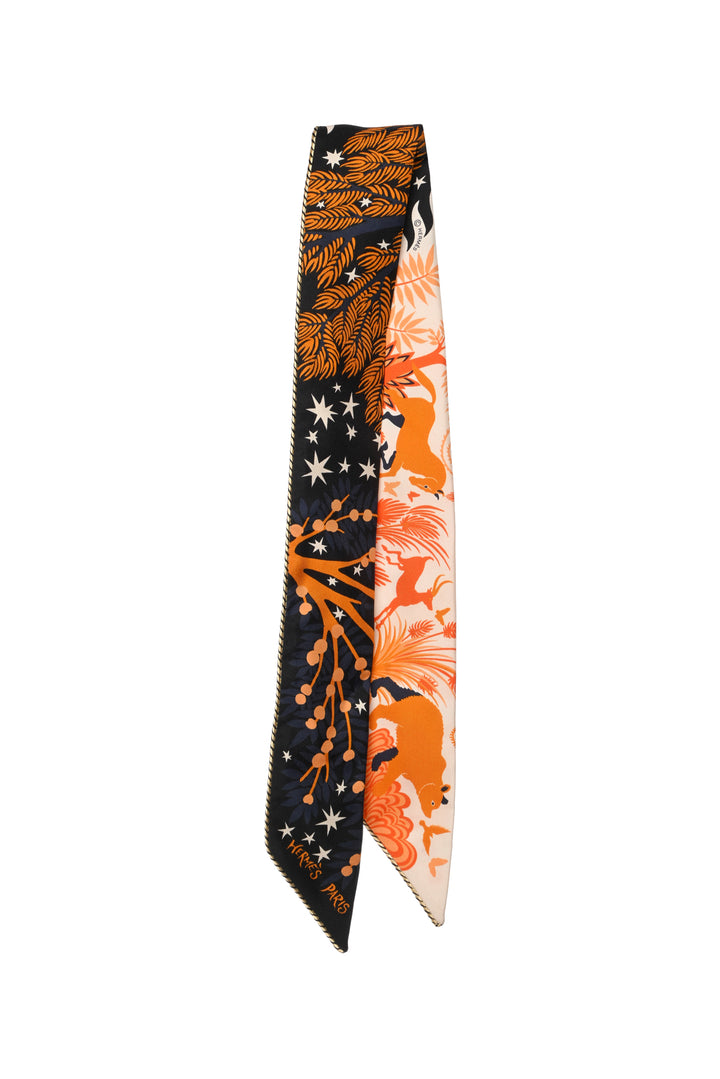 Hermes Le Charme D'Orphee Baguette Silk Twilly Scarf