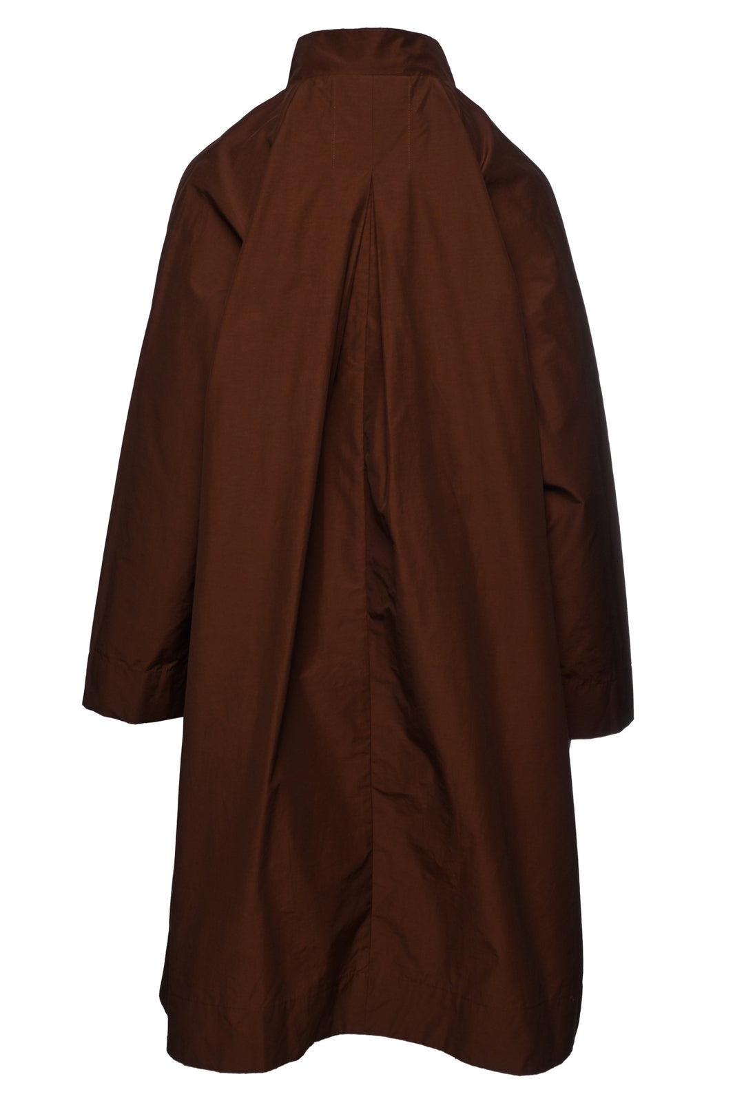 Eileen Fisher Size L Light Cotton Nylon Stand Collar Coat