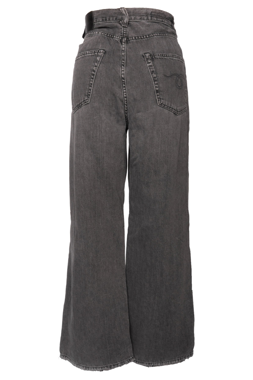 R13 Size 27 Damon Pleated Wide Leg Jeans