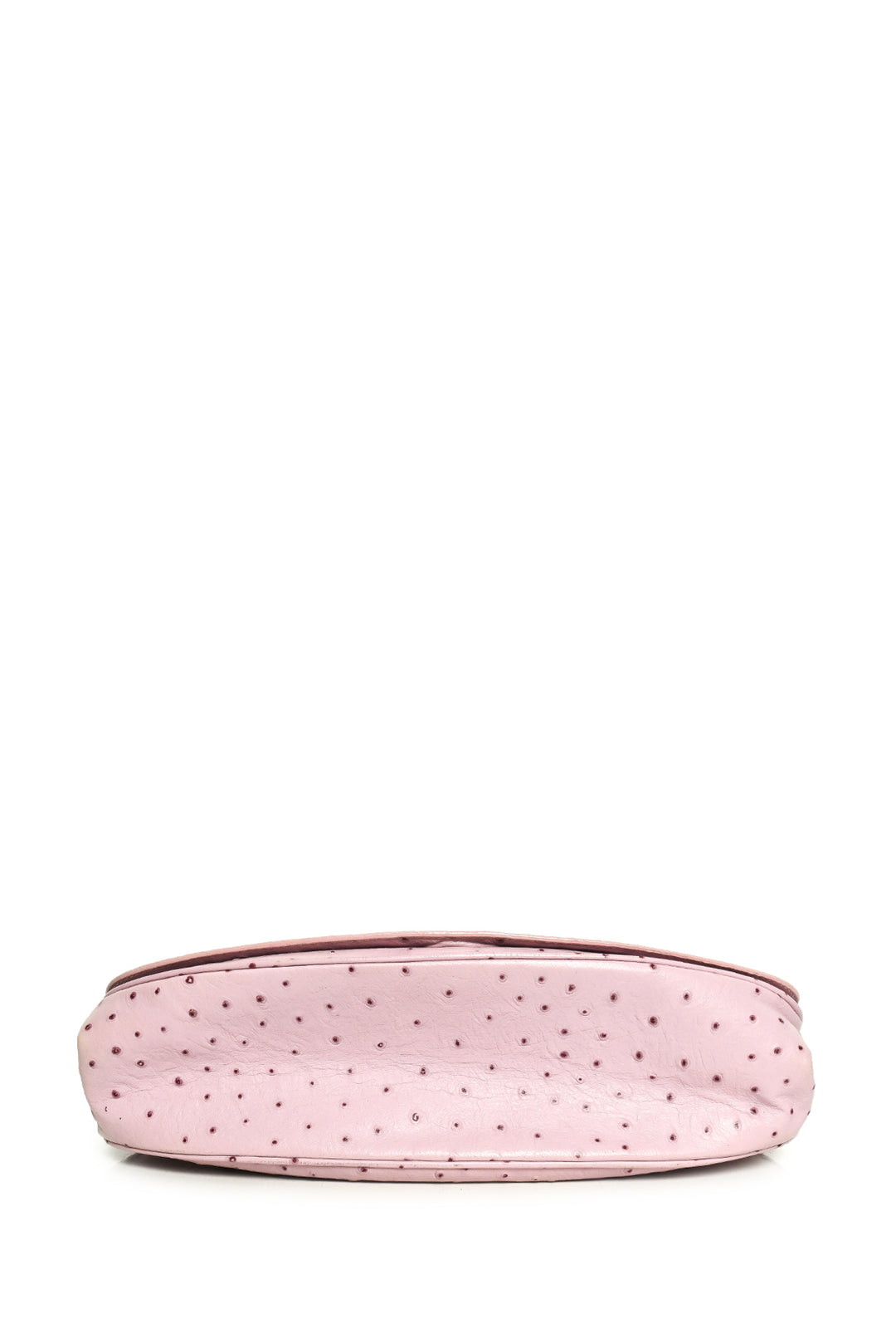 Escada Ostrich Leather Flap Shoulder Bag