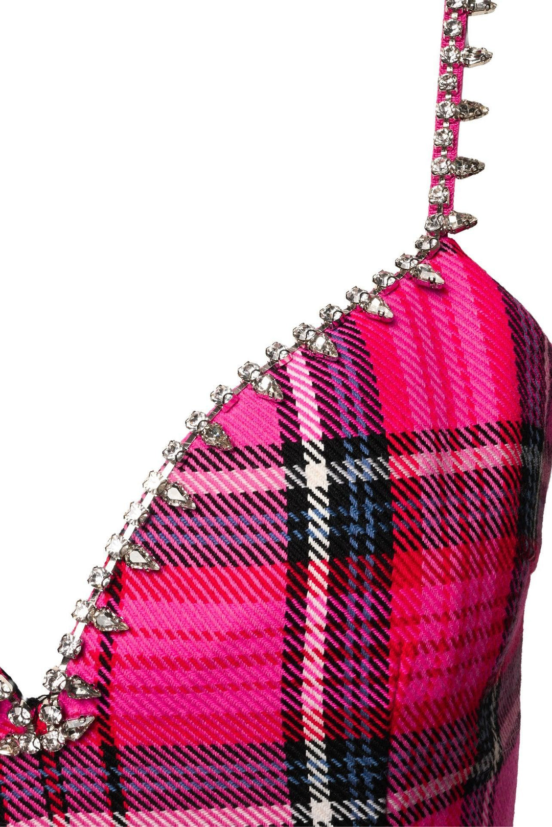 Area Size S Sweetheart Bow Plaid Mini Dress