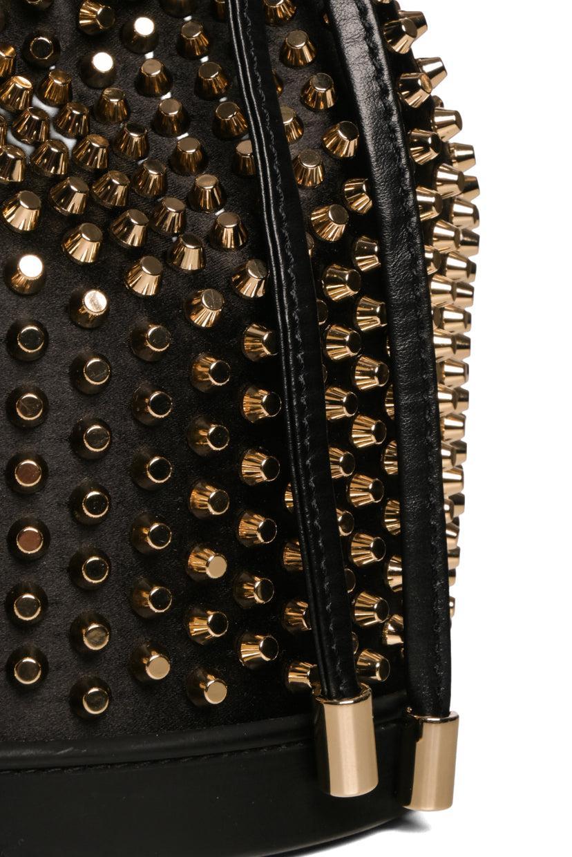 Louboutin Satin Studded Bucket Bag