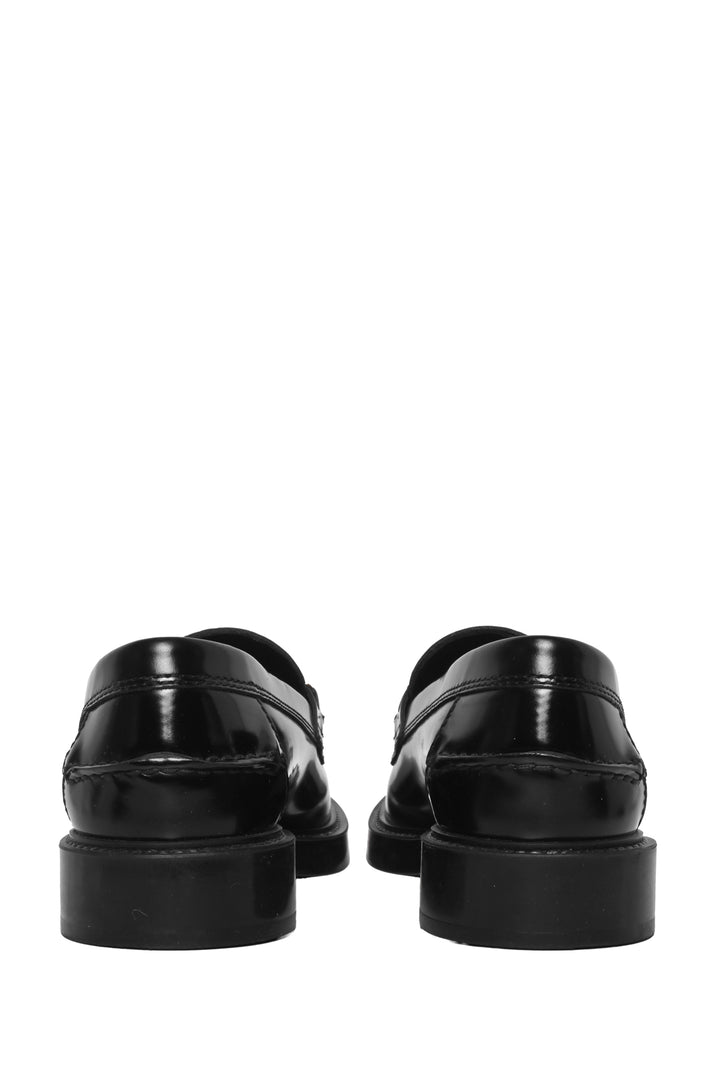 Tod's Size 36.5 Logo Plaque Loafers