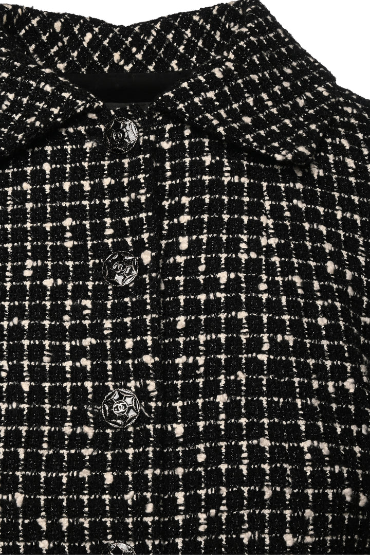 Chanel Size XS 2010 CC Logo Button Tweed Jacket