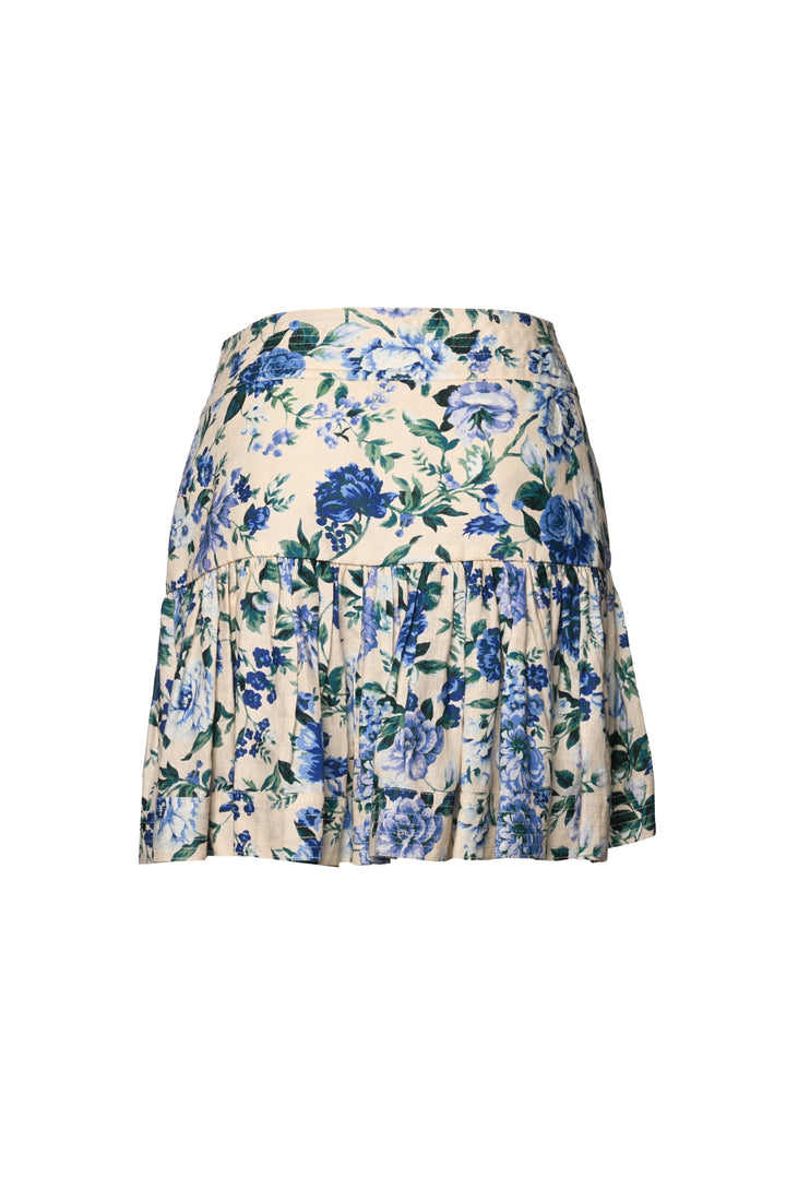 Zimmermann Size 1 Moncur Flounce Linen Mini Skirt