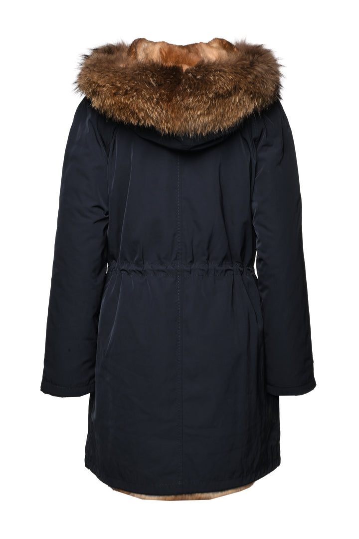 Army by Yves Salomon Size 36 Rabbit Fur Lined Coat