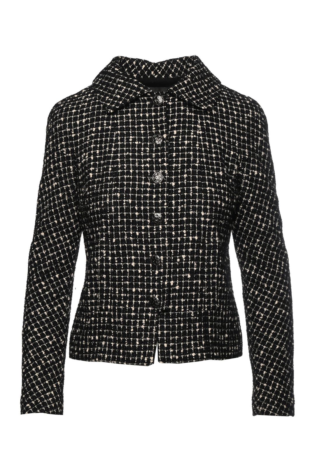 Chanel Size XS 2010 CC Logo Button Tweed Jacket