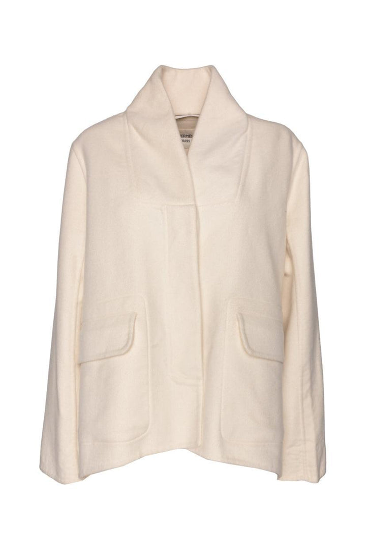 Hermes Size 40 Boxy Cashmere Button-Up Jacket