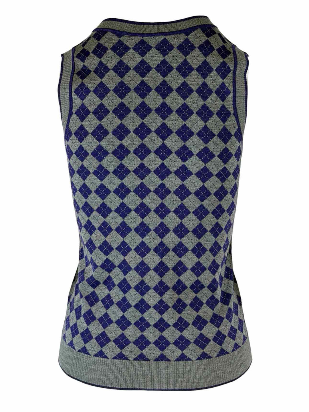 Gucci Size S Argyle Wool Sweater Vest