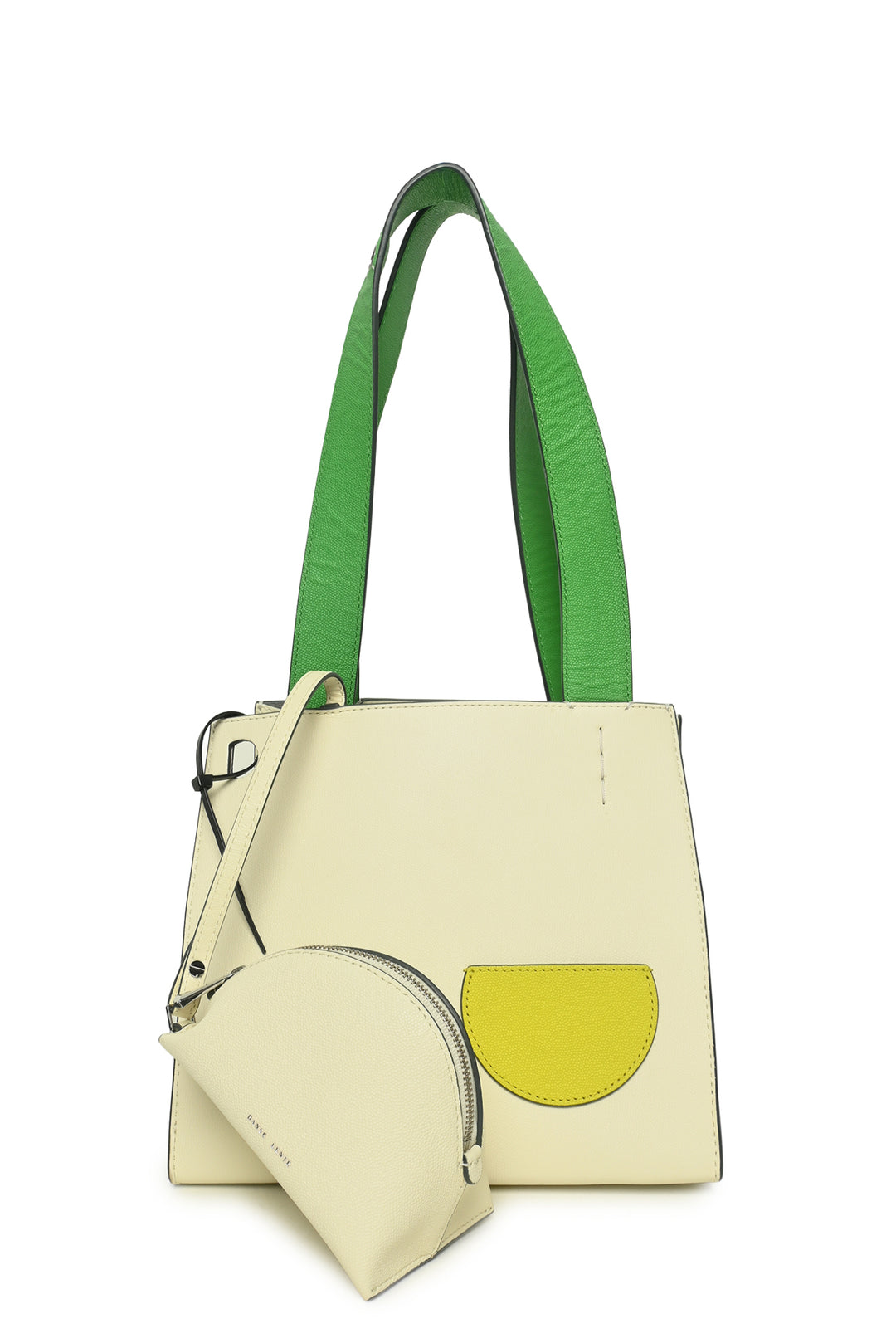 Danse Lente Colourblock Grained Leather Margot Square Tote