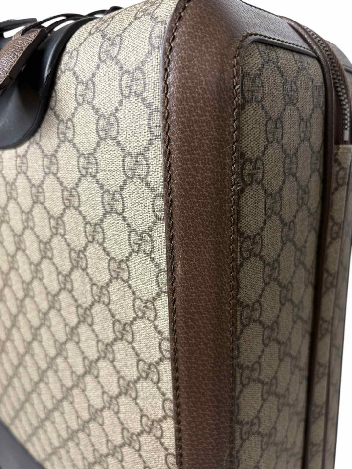 Gucci GG Supreme Web Carry On Rolling Travel Bag Luggage