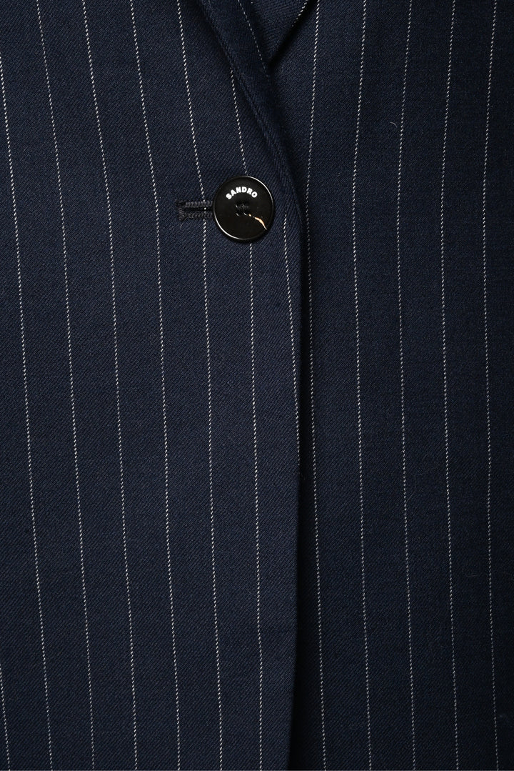Sandro Size 8 Pinstripe Oversize Blazer