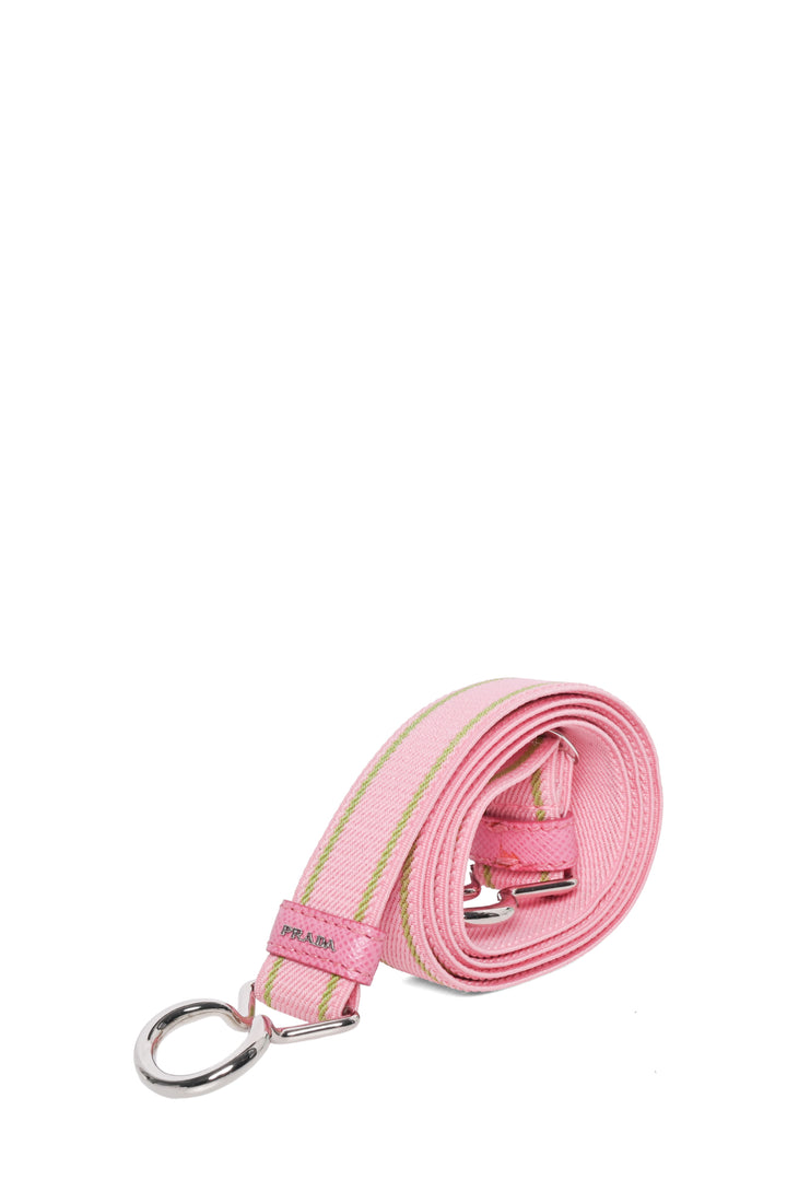 Prada Size 32 Elasticized Logo Thin Belt