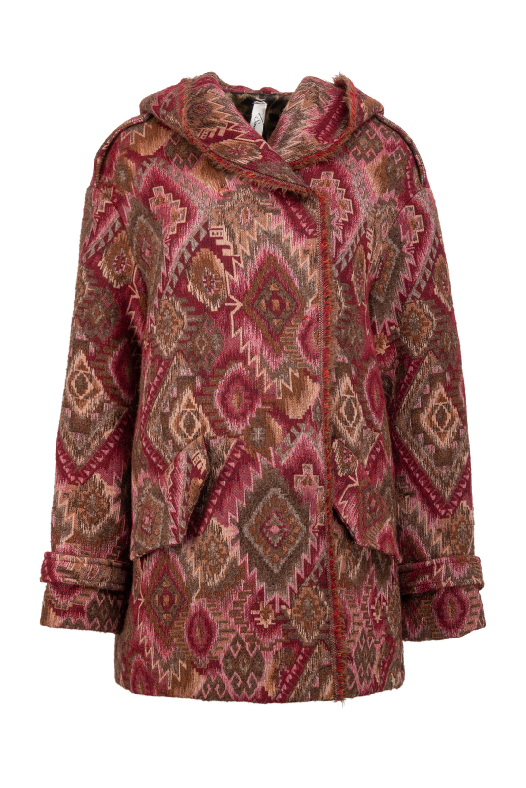 Souvenir Size S Fringe Trimmed Hooded Woven Fantasia Jacket