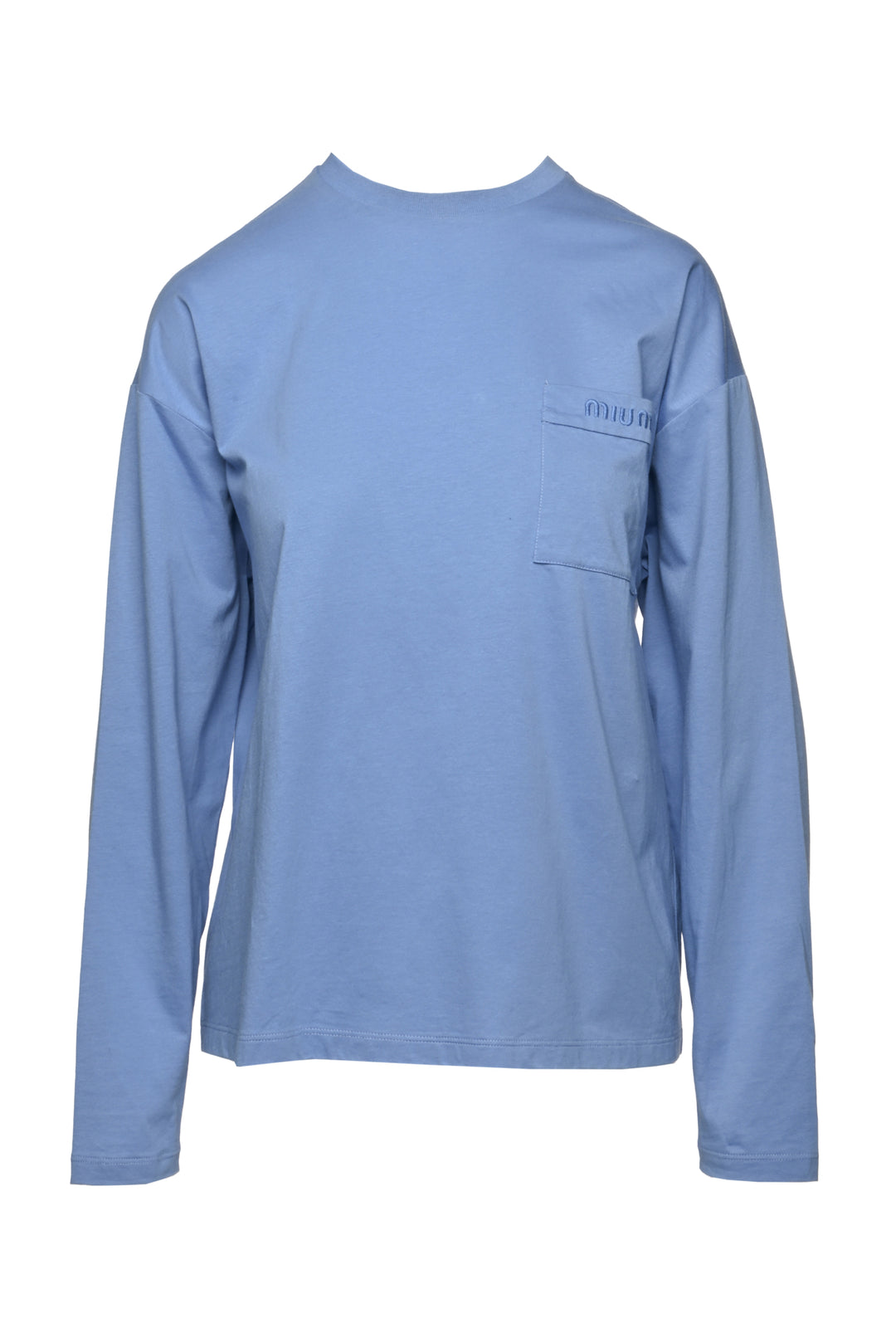 Miu Miu Size XS/S Pocket Embroidered Logo Long Sleeve T-Shirt