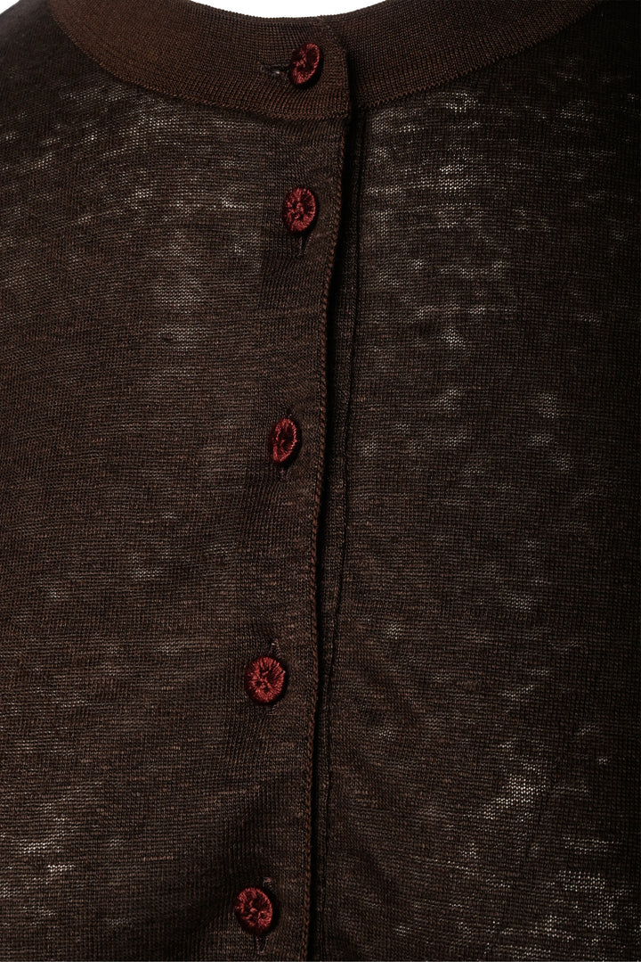 Loro Piana Size 4 Linen Polo Long Sleeve Tops