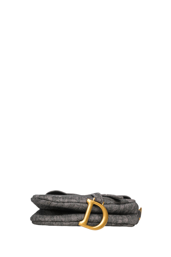 Dior 2020 Oblique Canvas Medium Saddle Bag