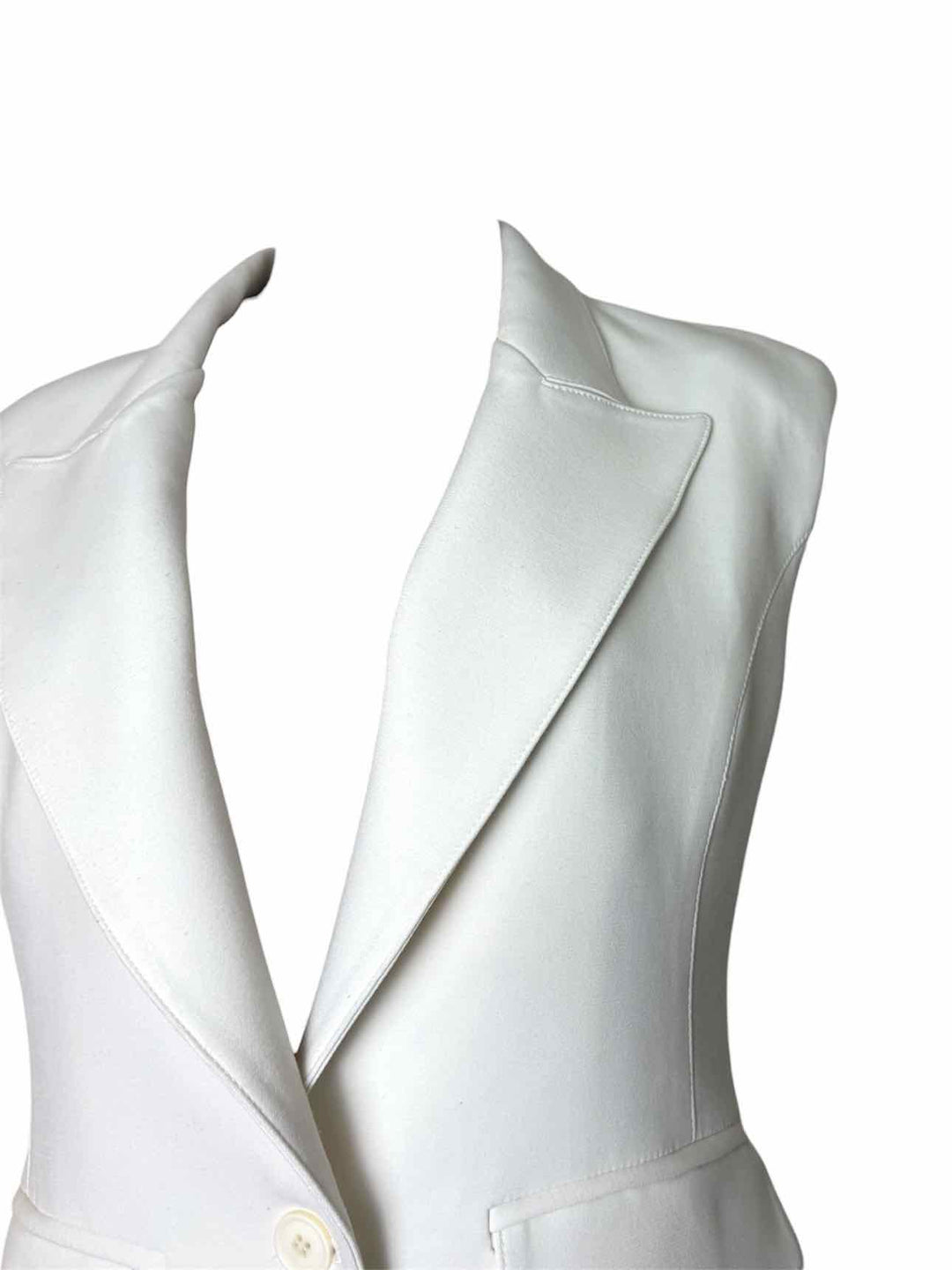 Smythe Size 8 Sleeveless Poly Blazer