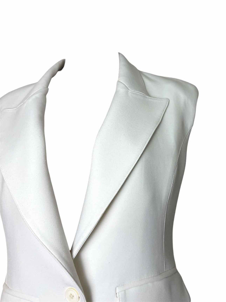 Smythe Size 8 Sleeveless Poly Blazer