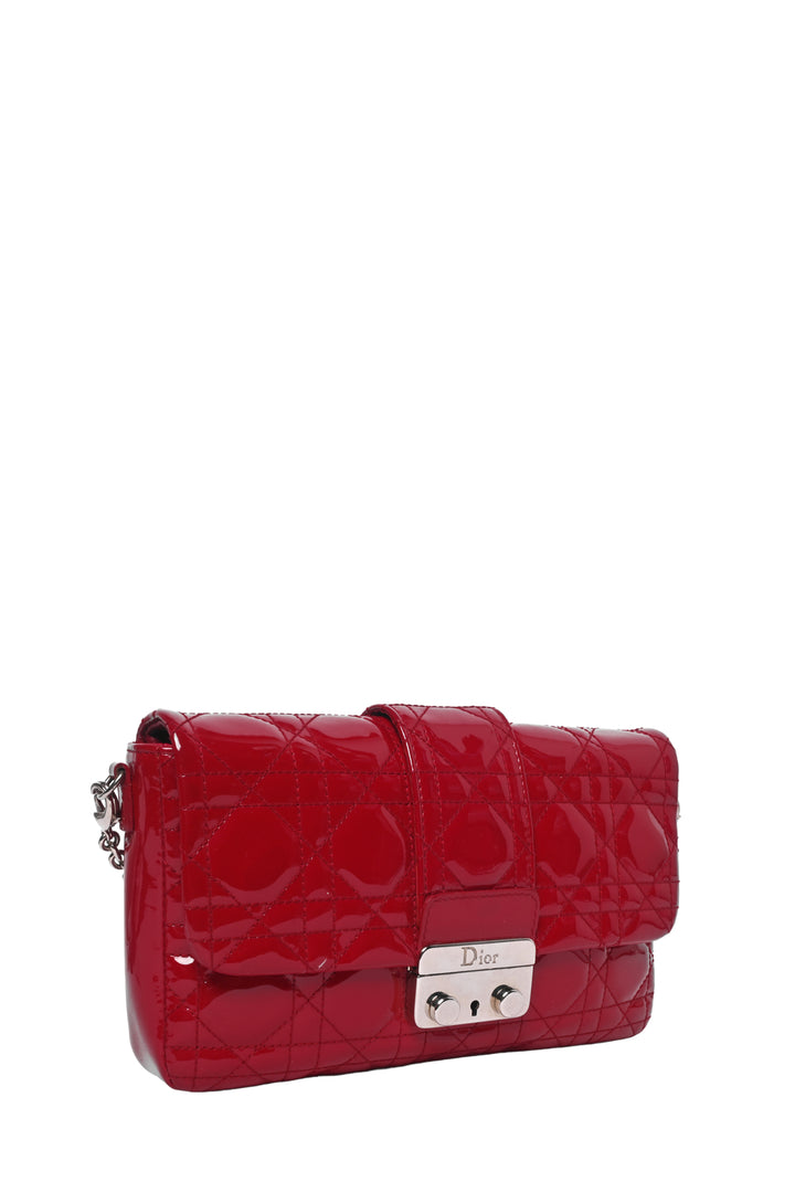 Dior 2012 Cannage Quilted Patent Leather Miss Dior Promenade Crossbody Clutch