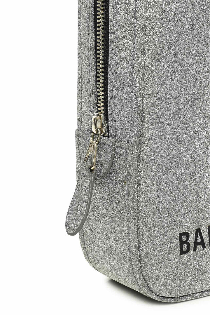 Balenciaga F/W 2018 Logo Glitter Triangle Clutch